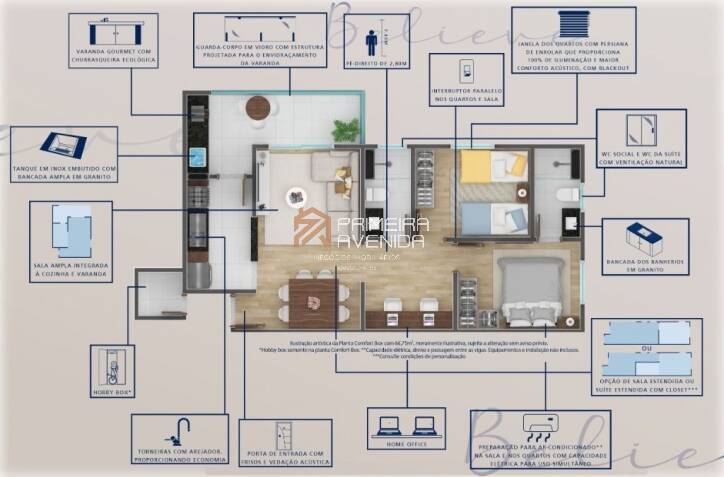 Apartamento à venda com 2 quartos, 64m² - Foto 9