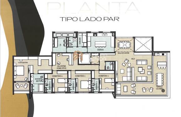 Apartamento à venda com 4 quartos, 303m² - Foto 4