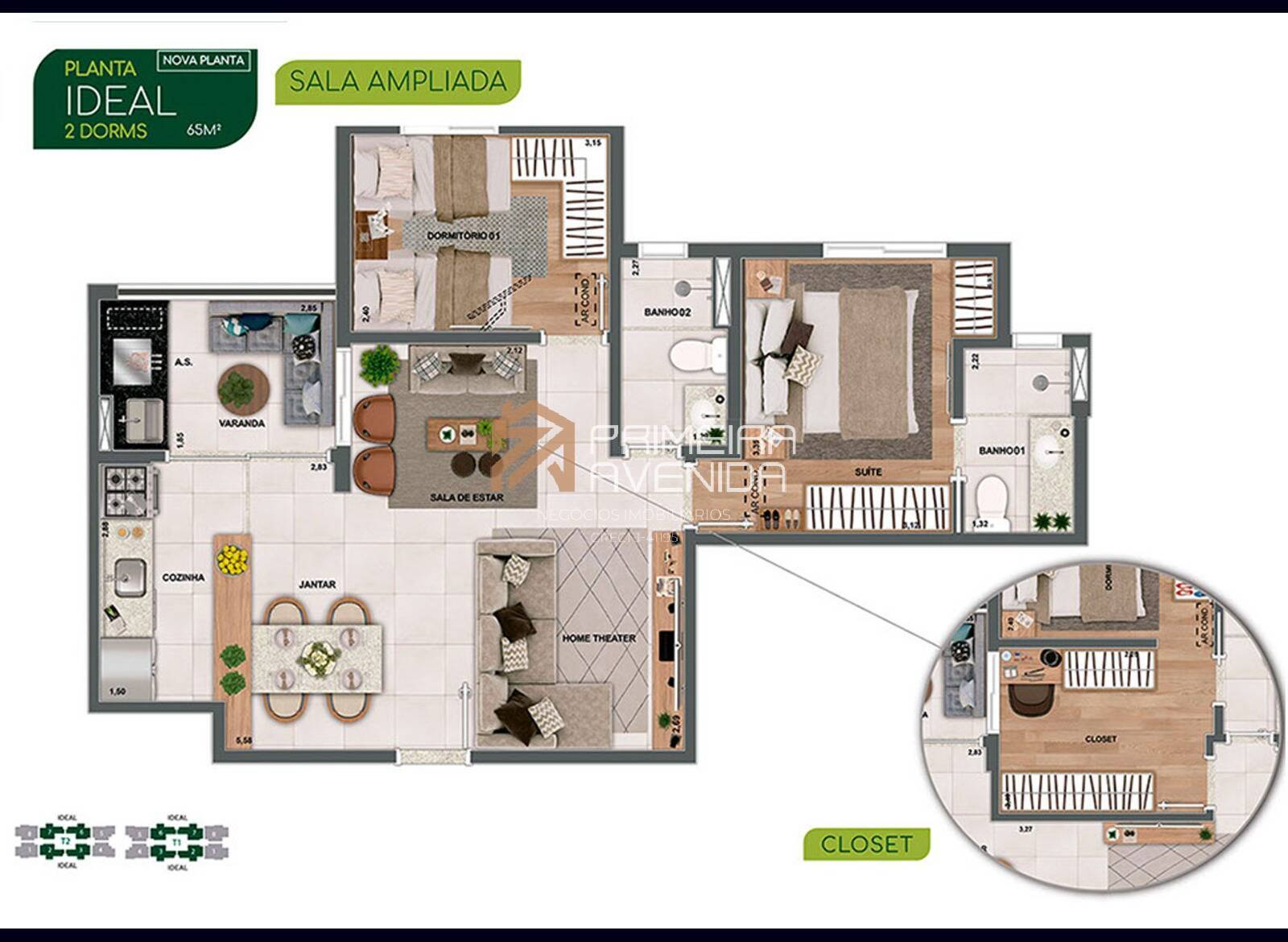 Apartamento à venda com 2 quartos, 65m² - Foto 6