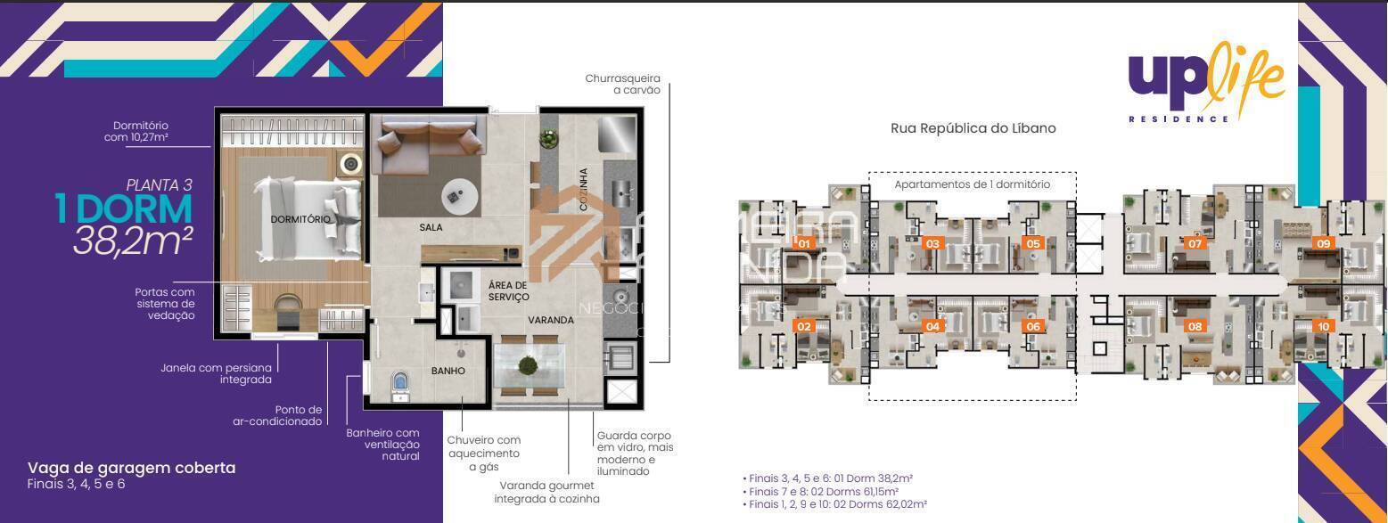 Apartamento à venda com 1 quarto, 38m² - Foto 3