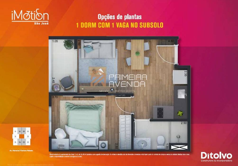 Apartamento à venda com 1 quarto, 37m² - Foto 16