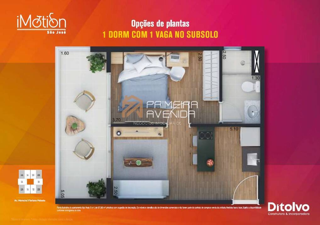 Apartamento à venda com 1 quarto, 37m² - Foto 15