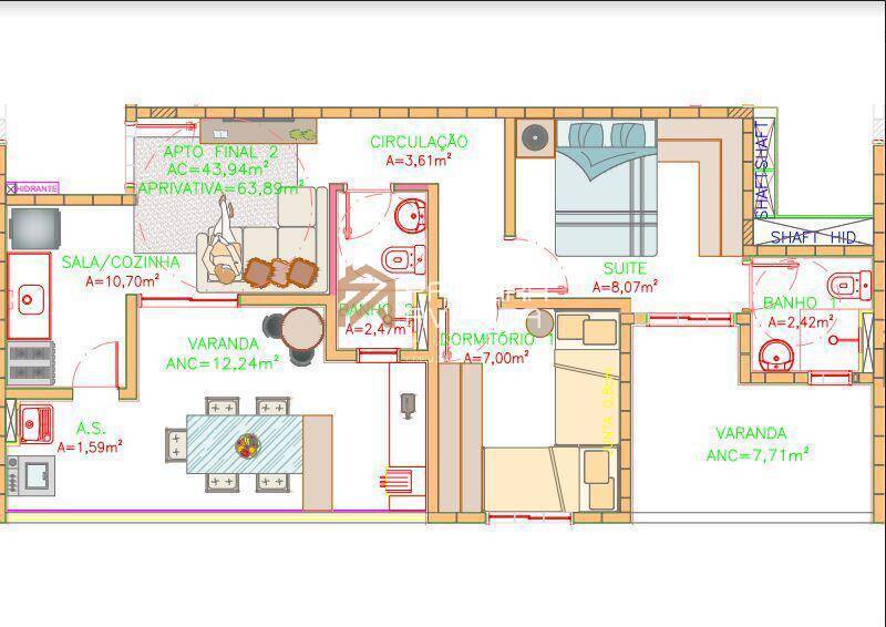 Apartamento à venda com 2 quartos, 65m² - Foto 10