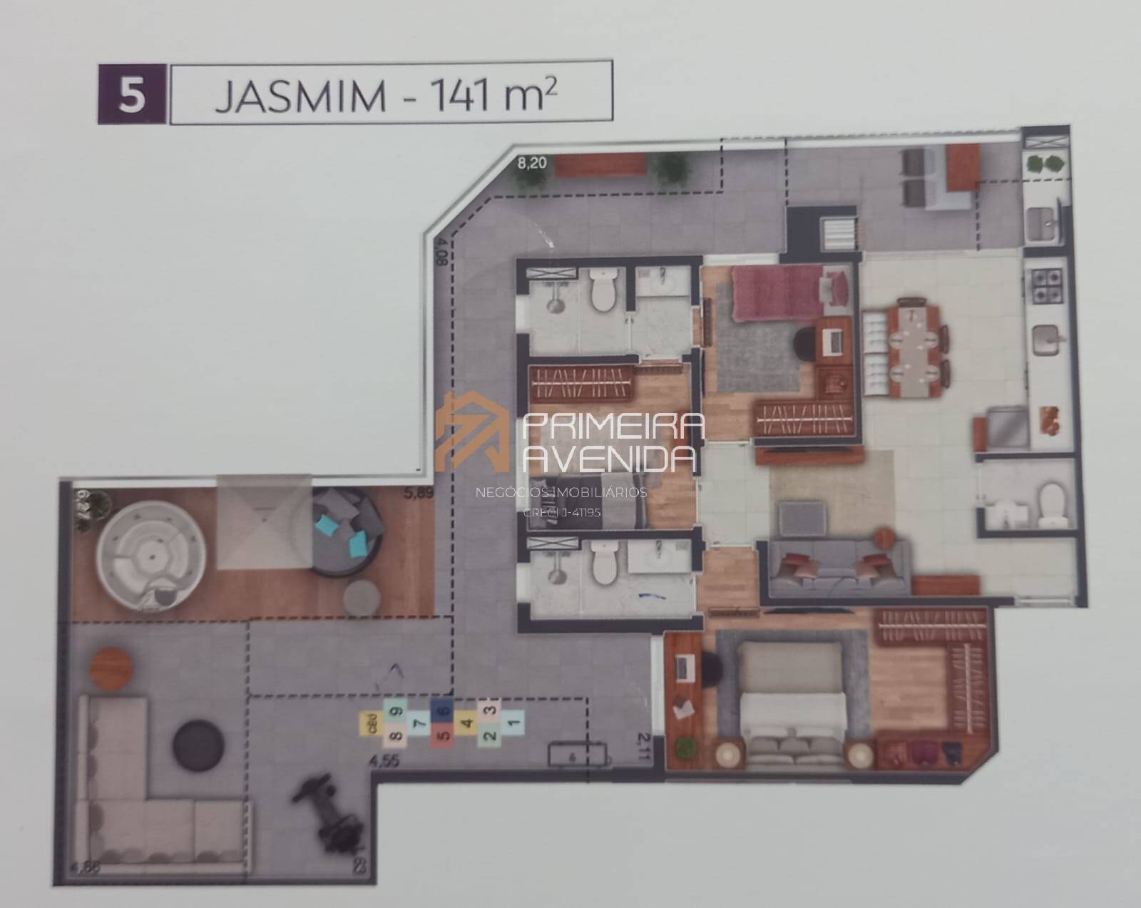 Apartamento à venda com 3 quartos, 143m² - Foto 3