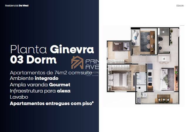 Apartamento à venda com 3 quartos, 74m² - Foto 2