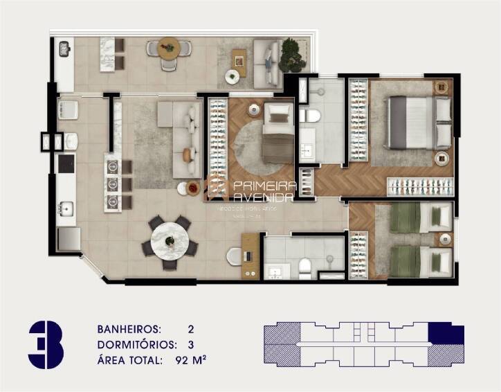 Apartamento à venda com 2 quartos, 69m² - Foto 24